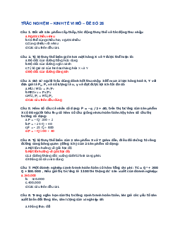 Đề cương ôn tập kinh tế vi mô