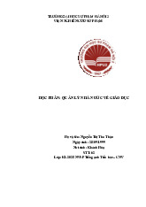 Bài tập lớn Môn Quản lý Nhà nước về giáo dục | Đại học Sư phạm Hà Nội 2