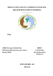 Thương mại và dịch vụ - Thương mại điện tử | Trường Đại học Tài nguyên và Môi trường Hà Nội