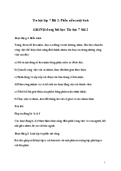 Bài 2: Phần mềm máy tính | Giải Tin học lớp 7 sách Kết nối tri thức
