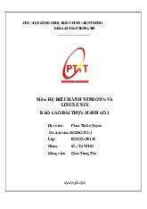 Báo cáo thực hành: Cài đặt Windows Server 2019 môn Hệ điều hành Windows và Linux/Unix | Học viện Công Nghệ Bưu Chính Viễn Thông