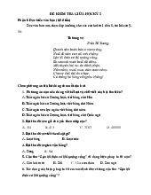 Đề thi giữa học kỳ 2 môn Ngữ Văn lớp 8 năm học 2024 - 2025 - Đề số 2 | Bộ sách Cánh diều