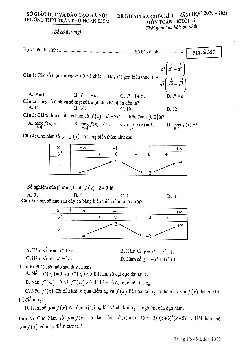Đề kiểm tra giữa kì 1 Toán 12 năm 2020 – 2021 trường THPT Trần Phú – Hà Nội