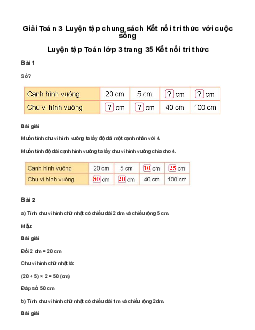 Giải Toán 3 Bài 53: Luyện tập chung | Kết nối tri thức