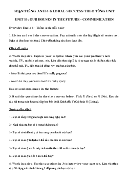 Tiếng Anh lớp 6 unit 10 Communication