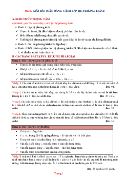 Phương pháp giải toán 9 giải bài toán bằng cách lập hệ phương trình tiếp theo (có đáp án và lời giải chi tiết)