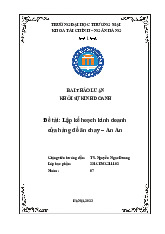 Lập kế hoạch kinh doanh cửa hàng đồ ăn chay – An An | Bài thảo luận Khởi sự kinh doanh