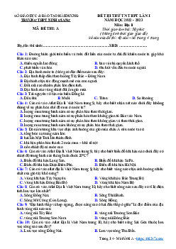 Đề thi thử THPT Quốc gia năm 2023 môn Địa lần 1 trường THPT Ninh Giang, Hải Dương