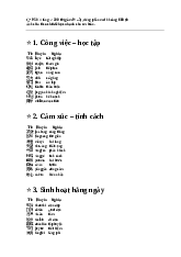 TỪ VỰNG HSK4 TỔNG HỢP ÔN TẬP THI