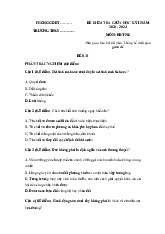 Đề thi giữa học kỳ 1 môn Hoạt động trải nghiệm lớp 8 năm học 2024 - 2025 | Bộ sách Kết nối tri thức