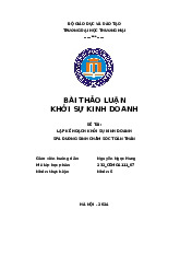 Lập Kế Hoạch Khởi Sự Kinh Doanh Spa Dưỡng Sinh Chăm Sóc Toàn Thân | Bài thảo luận khởi sự kinh doanh