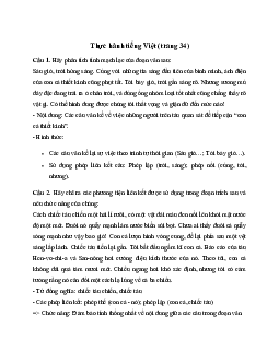Soạn bài Thực hành tiếng Việt trang 34 - Kết nối tri thức Văn 7