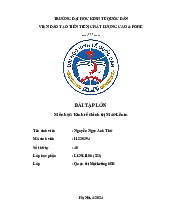 Bài tập lớn Môn Kinh tế chính trị Mác-Lênin | Đại học Kinh Tế Quốc Dân