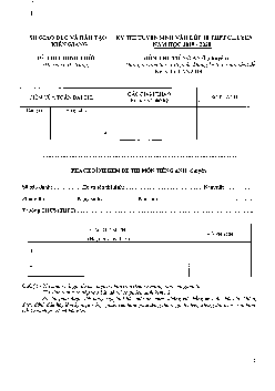 Đề thi Tuyển sinh vào lớp 10 THPT Chuyên, Kiên Giang năm 2019-2020