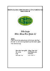 Đề tài: Phân tích nôi dung thuyết quản lý hiệu quả của Peter Drucker và việc vận dụng thuyết này cho doanh nghiệp Việt Nam hiện nay  môn Khoa học quản lý  | Trường Đại học Kinh doanh và Công nghệ Hà Nội