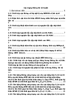 Đề cương ôn tập môn Các mạng thông tin vô tuyến có gợi ý trả lời | Học viện Công nghệ Bưu chính Viễn thông