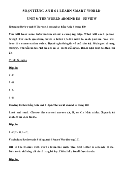 Review Unit 8 lớp 6 The world around us - Smart World