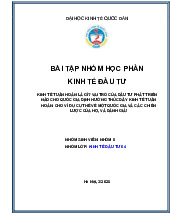 Vai trò của đầu tư phát triển định hướng thúc đẩy kinh tế tuần hoàn | Môn Kinh tế đầu tư - Đại học Kinh Tế Quốc Dân