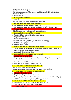 Bộ câu hỏi trắc nghiệm học phần Nguyên lý kế toán có đáp án