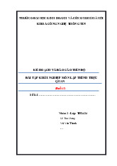 Kế hoạch và báo cáo tiến độ bài tập khởi nghiệp môn lập trình trực quan | Trường Đại học Kinh doanh và Công nghệ Hà Nội