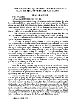 Sáng kiến kinh nghiệm: kinh nghiệm giáo dục tư tưởng chính trị trong việc giảng dạy Ðịa lí tự nhiên việt nam ở lớp 12.
