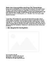 Phân tích Hương thầm của Phan Thị Thanh Nhàn - Ngữ văn 11