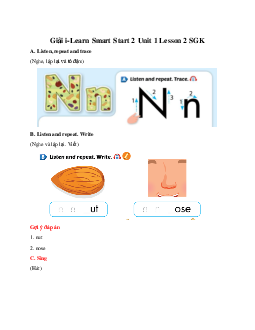 Giải SGK i-Learn Smart Start 2 Unit 1 Lesson 2