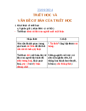 Triết học và  vấn đề cơ bản của triết học môn Triết học Mác - Lênin  | Trường Đại học Sư Phạm Hà Nội