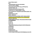 BÀI TẬP KẾ TOÁN NGÂN HÀNG - Bài tập về huy động vốn và tín dụng