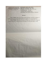 Đề thi hết môn học kì 1 Lịch sử Đảng cộng sản Việt Nam học năm học 2025-2026  - trường đại học Khoa học tự nhiên – Đại học quốc gia hà nội.