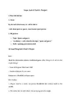 Giải Tiếng Anh 6 Unit 8: Project | Global Success