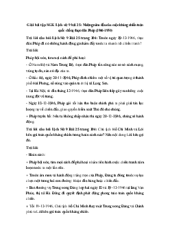 Giải bài tập SGK Lịch sử 9 bài 25