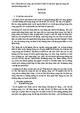 Đề 1: Phân tích tác động của đại dịch Covid-19 đến mối quan hệ cung cầu trên thị trường nông sản | Tiểu luận môn Kinh tế vi mô 1 | Học viện Tài chính