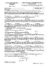 Đề thi thử tốt nghiệp THPT 2025 môn Hóa Sở GD&ĐT Hải Dương