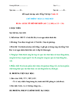 Bài 6 | Tuần 34 Tiết 7, 8 | Giáo án Tiếng Việt 2 học kì 2 | Chân trời sáng tạo