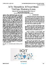 IoT in Telemedicine: Human Vital Signs Monitoring System Overview | Iot và ứng dụng | Học viện Công nghệ Bưu chính Viễn thông