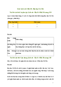 Giải Lịch sử Địa lí lớp 4 Bài 28: Địa đạo Củ Chi | Kết nối tri thức