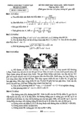 Đề chọn học sinh giỏi Toán 9 năm 2024 – 2025 phòng GD&ĐT Lý Nhân – Hà Nam