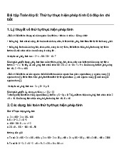 Bài tập Toán lớp 6: Thứ tự thực hiện phép tính Có đáp án chi tiết