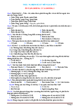Trắc nghiệm bài 17 Lịch Sử 7: Ôn tập chương 2 và chương 3-Tạ Thị Thúy Anh