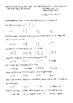 Đề thi học kỳ 1 Toán 7 năm 2020 – 2021 trường THCS Mỹ Trung – Nam Định