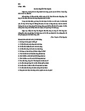 Tiếng Việt Lớp 2 - Đề 1: Đọc Hiểu Sự Tích Sông Hồ Tây Nguyên