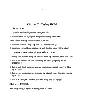 Câu hỏi ôn tập môn Tư tưởng Hồ Chí Minh | Đại học Nội Vụ Hà Nội