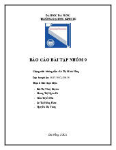 Báo cáo bài tập nhóm 9 - Môn Kinh tế vĩ mô - Đại Học Kinh Tế - Đại học Đà Nẵng