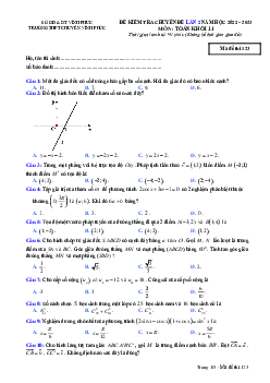 Đề kiểm tra Toán 11 lần 2 năm 2022 – 2023 trường THPT chuyên Vĩnh Phúc