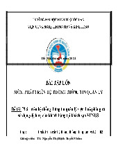 Phát triển hệ thống thông tin quản lý việc thuê phòng và sử dụng dịch vụ của khách hàng tại khách sạn VENUS  | Bài tập lớn môn Hệ thống thông tin quản lý