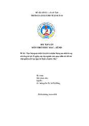 Lực lượng sản xuất và vai trò của lực lượng sản xuất trong đời sống xã hội  - Triết học Mác Lenin | Đại học Kinh Tế Quốc Dân