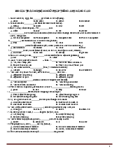 100 CÂU TRẮC NGHIỆM NGỮ PHÁP TIẾNG ANH NÂNG CAO