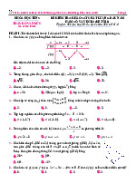 Đề kiểm tra chất lượng đầu vào môn toán 12