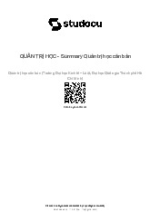 Ôn tập quản trị học căn bản | Trường đại học kinh tế - luật đại học quốc gia thành phố Hồ Chí Minh